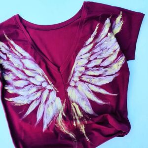 Tricou pictat Miruart pictura pe haine pictura manuala personalizare cadou